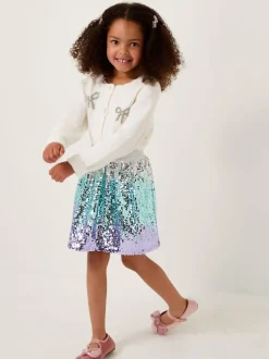 Monsoon Blue Mermaid Sequin Ombré Skirt