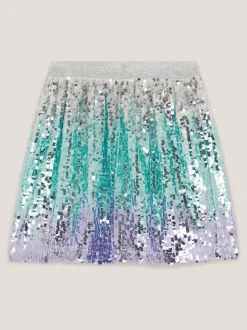 Monsoon Blue Mermaid Sequin Ombré Skirt