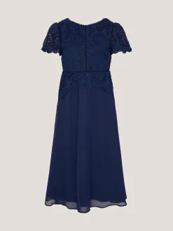 Monsoon Blue Monica Lace Prom Dress