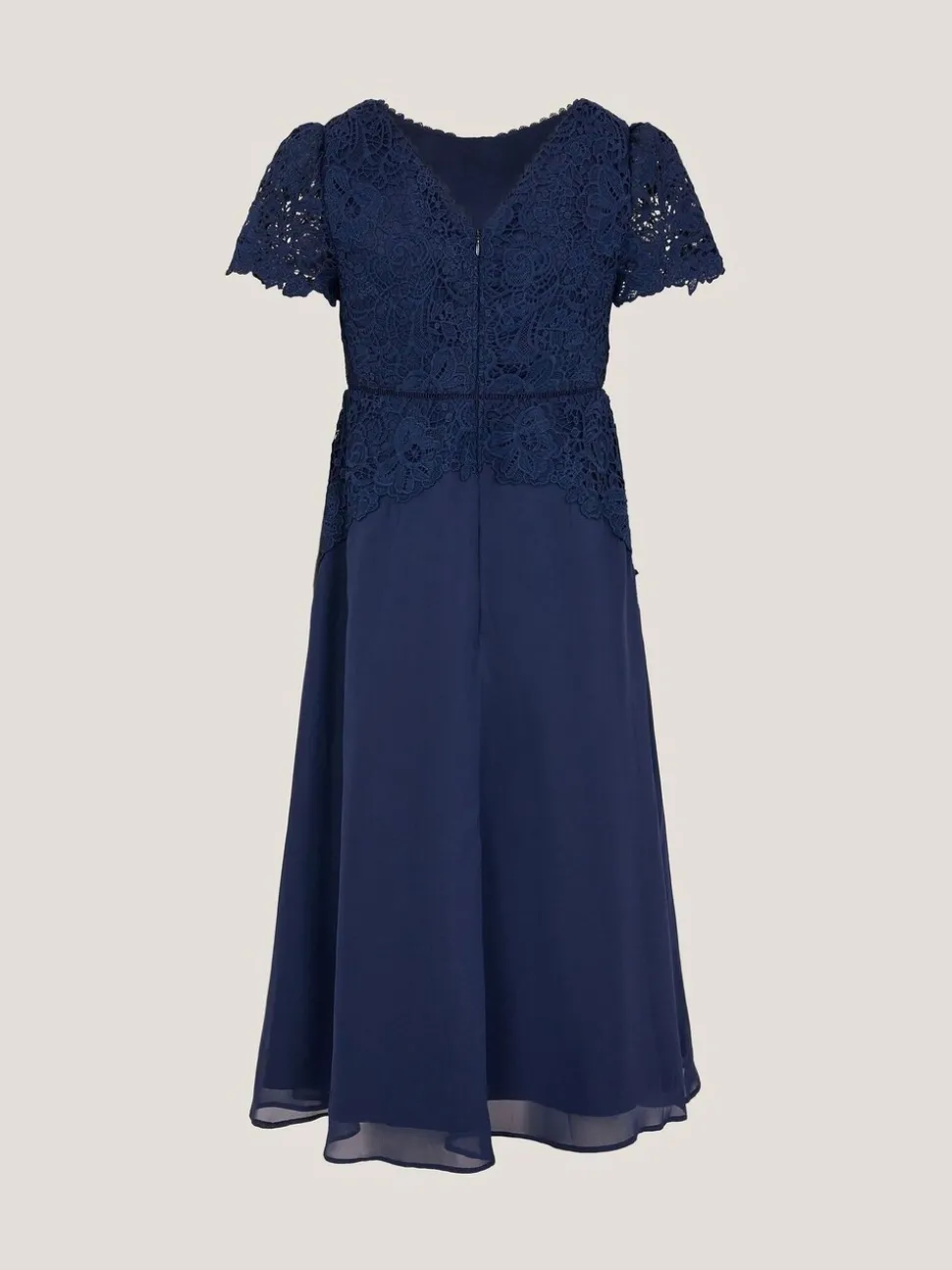 Monsoon Blue Monica Lace Prom Dress