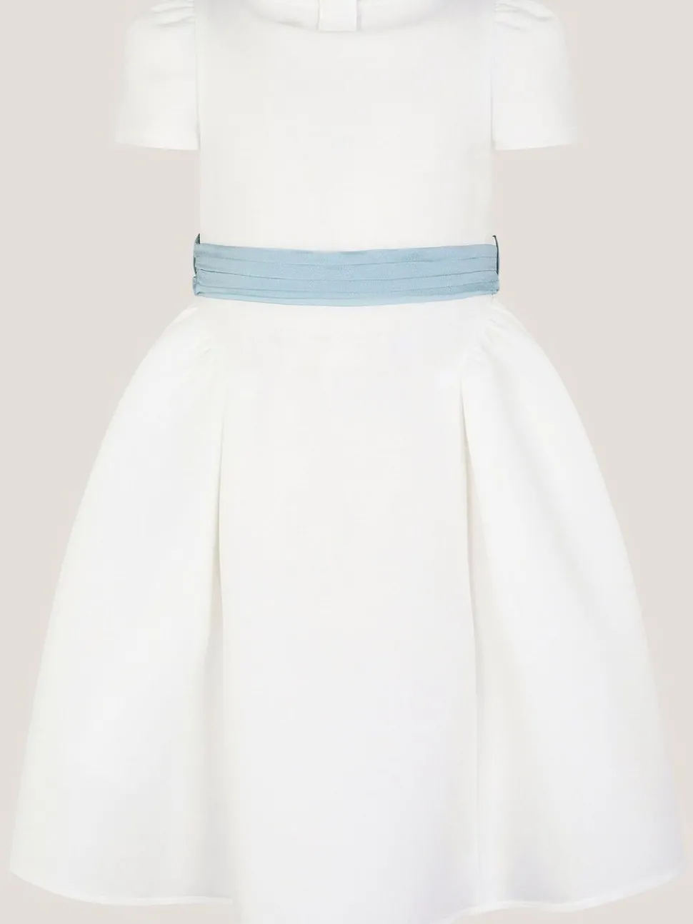 Monsoon Blue Polly Cap Sleeve Bow Party Dress
