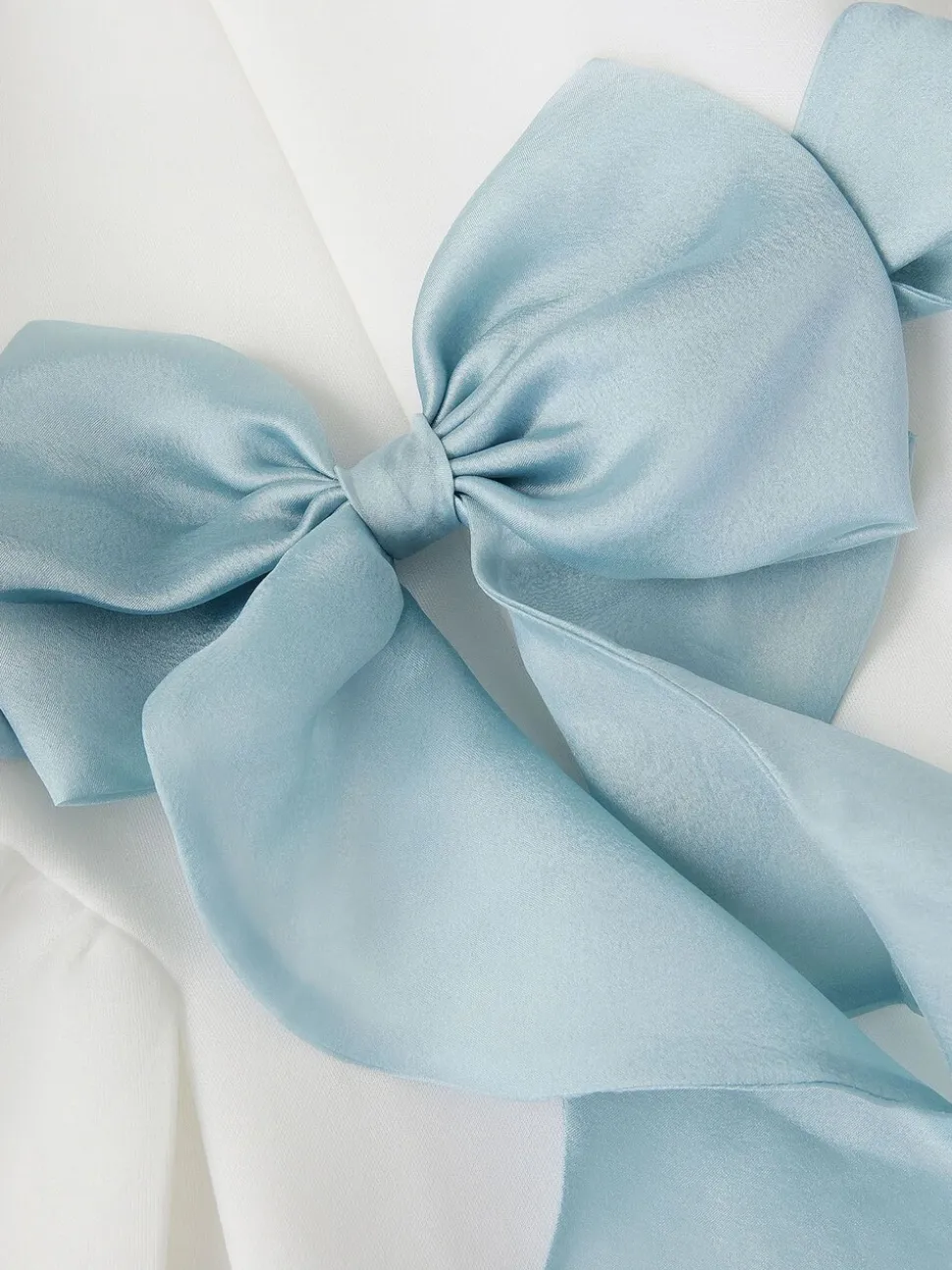 Monsoon Blue Polly Cap Sleeve Bow Party Dress