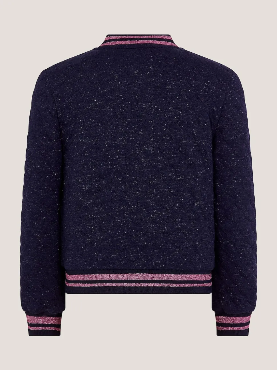Monsoon Blue Sequin Bow Bomber Jacket