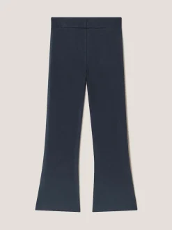 Monsoon Blue Sequin Bow Embellished Flare Leggings