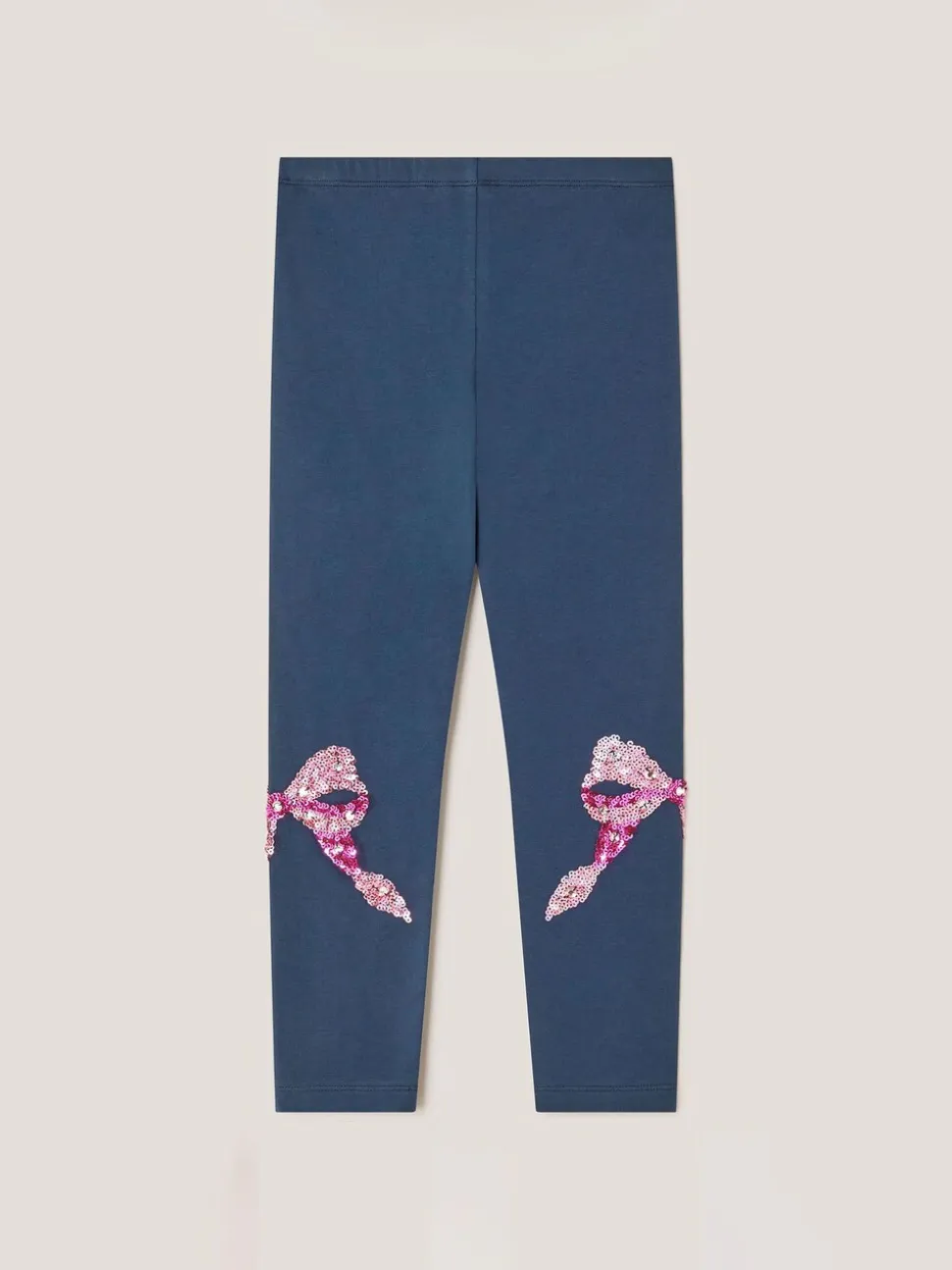 Monsoon Blue Sequin Bow Leggings