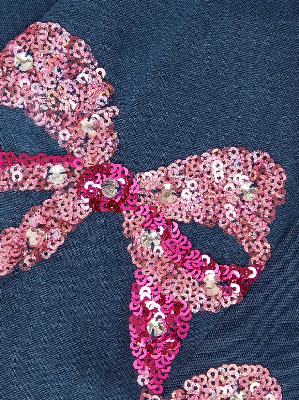 Monsoon Blue Sequin Bow Leggings