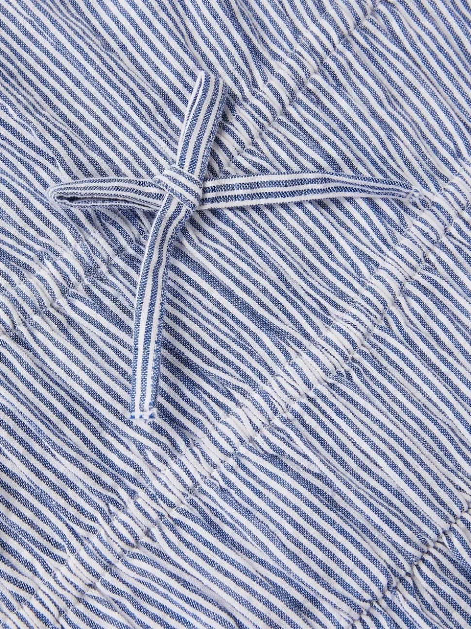 Monsoon Blue Stripe Short Sleeve Jumpsuit