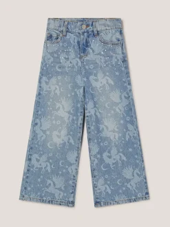 Monsoon Blue Unicorn Wide Leg Jeans