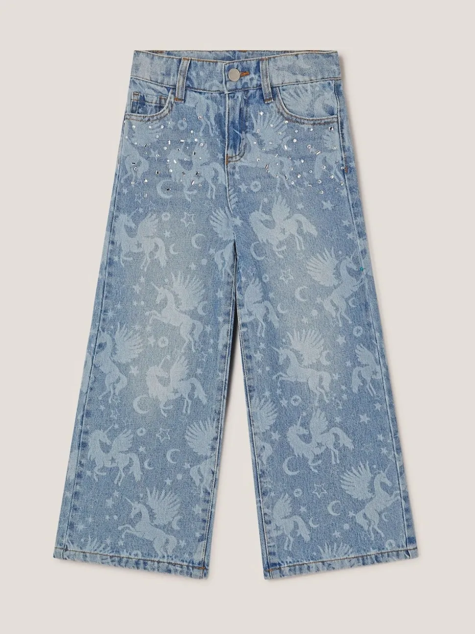 Monsoon Blue Unicorn Wide Leg Jeans