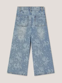 Monsoon Blue Unicorn Wide Leg Jeans