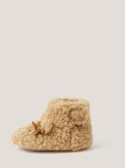 Monsoon Brown Baby Teddy Bear Slipper Boots