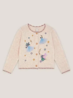 Monsoon Brown Fairy Star Embroidered Cardigan