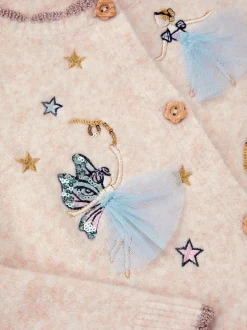 Monsoon Brown Fairy Star Embroidered Cardigan