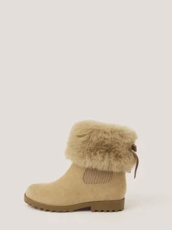 Monsoon Brown Fur Chelsea Boots