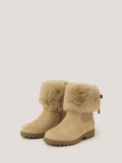 Monsoon Brown Fur Chelsea Boots
