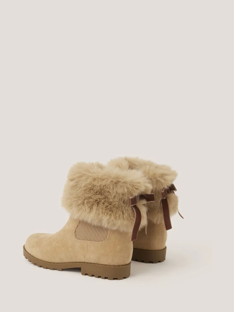 Monsoon Brown Fur Chelsea Boots
