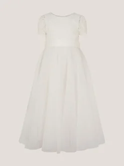 Monsoon Cream Anya Tulle Maxi Dress