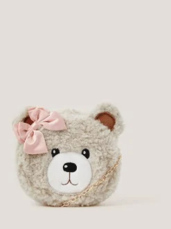 Monsoon Cream Fluffy Teddy Bear Bag