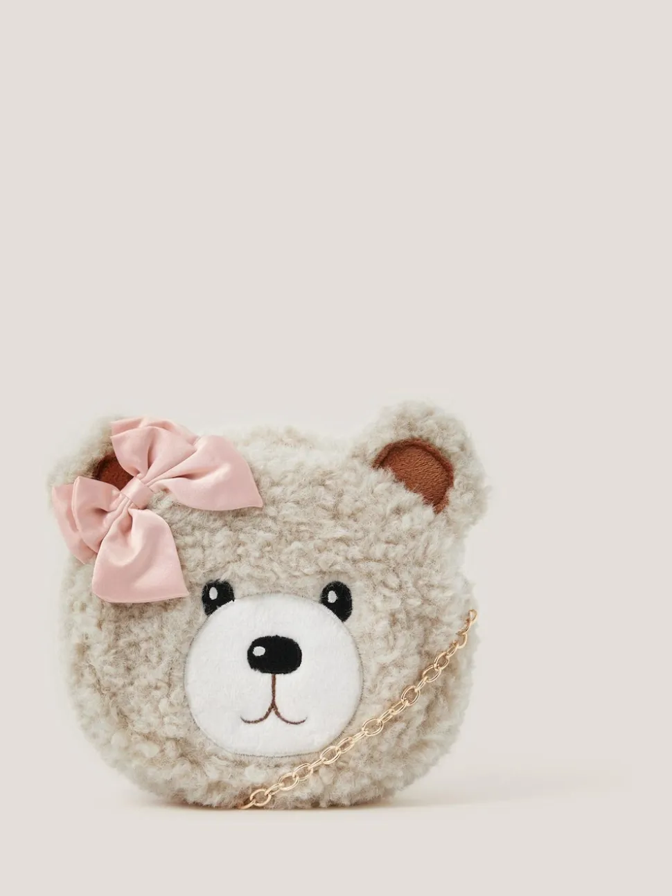 Monsoon Cream Fluffy Teddy Bear Bag