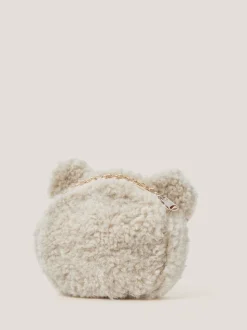 Monsoon Cream Fluffy Teddy Bear Bag