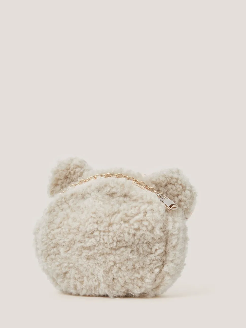Monsoon Cream Fluffy Teddy Bear Bag