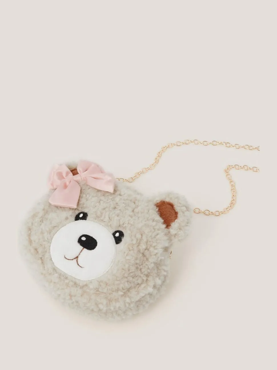 Monsoon Cream Fluffy Teddy Bear Bag