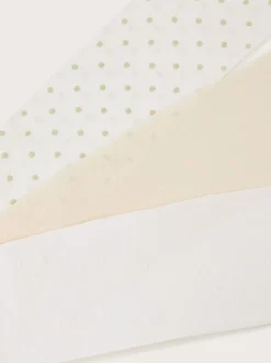 Monsoon Cream Glitter Spot Tights 3 Pack