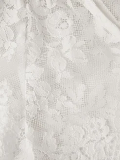 Monsoon Cream Lola Lace Short Sleeve Cover Up