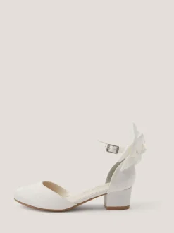 Monsoon Cream Sara Bow Two Part Heels Shoes