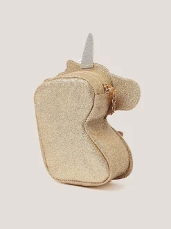 Monsoon Gold Ella Sequin Flower Unicorn Bag