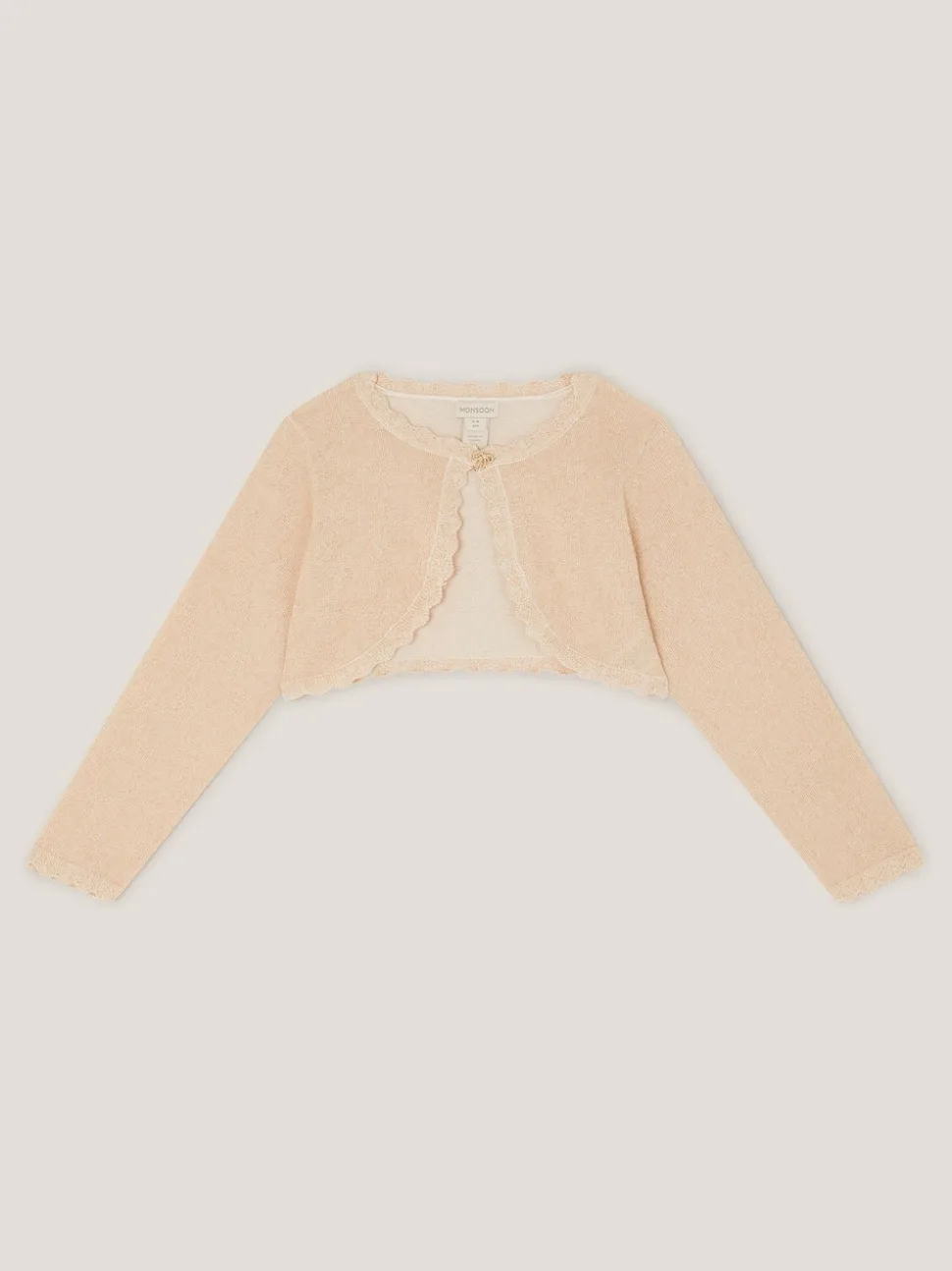 Monsoon Gold Maeve Bow Button Cardigan