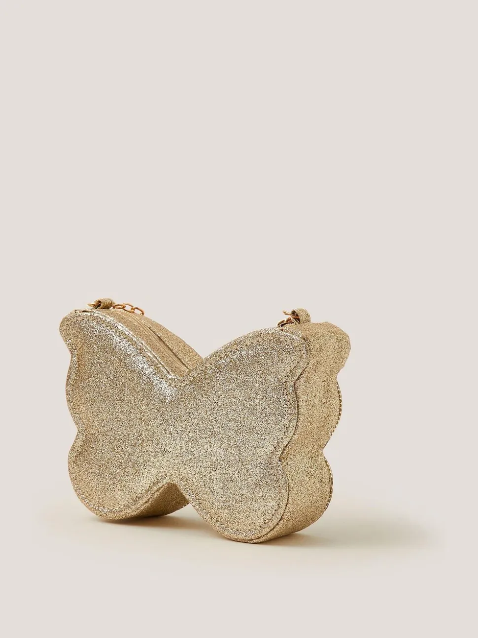 Monsoon Gold Sequin Embellished Butterfly Bag