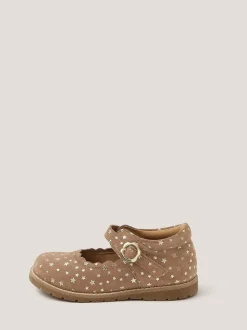 Monsoon Gold Toddler Leather Mary Jane Shoes