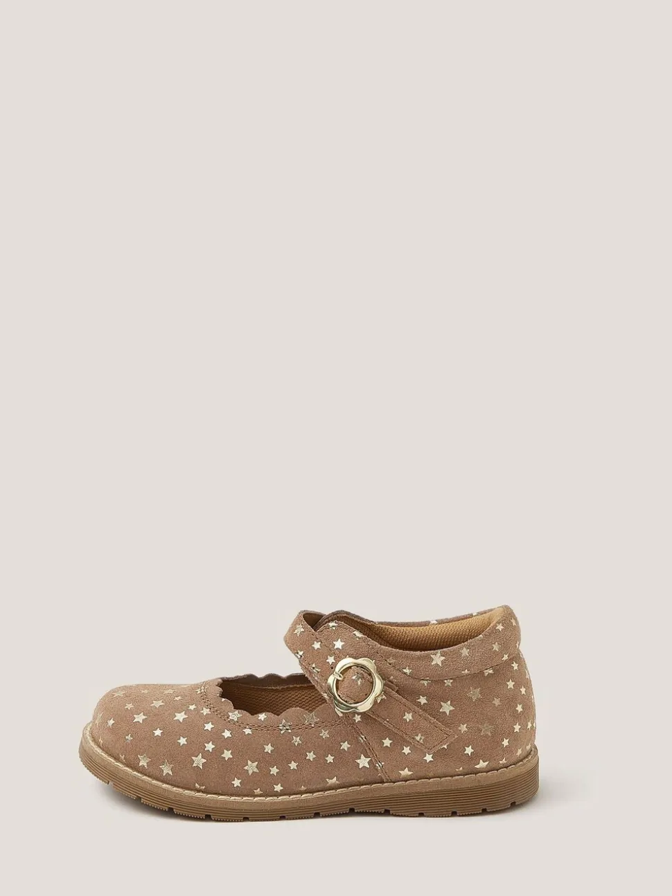 Monsoon Gold Toddler Leather Mary Jane Shoes