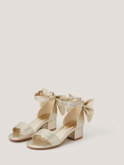 Monsoon Gold Two-Part Bow Heels