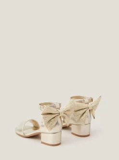 Monsoon Gold Two-Part Bow Heels