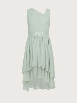 Monsoon Green Abigail One-Shoulder Prom Dress