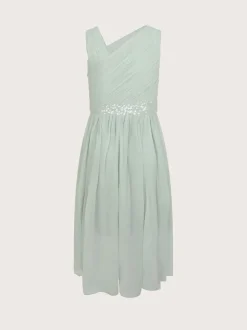 Monsoon Green Abigail One-Shoulder Prom Dress