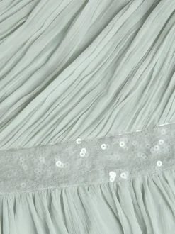 Monsoon Green Abigail One-Shoulder Prom Dress