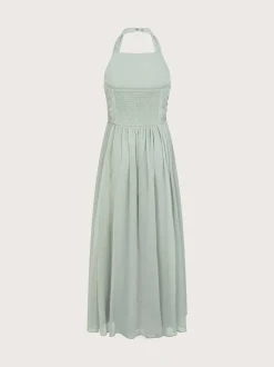Monsoon Green Ayo Halter Prom Maxi Dress