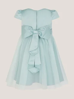 Monsoon Green Baby Satin Bridesmaid Dress