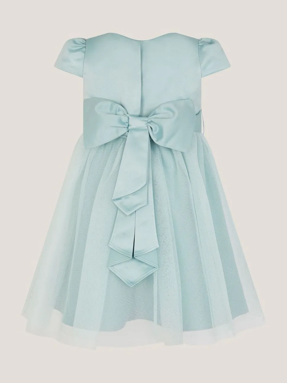 Monsoon Green Baby Satin Bridesmaid Dress