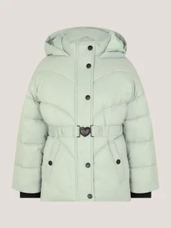 Monsoon Green Belted Puffer Coat