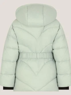 Monsoon Green Belted Puffer Coat
