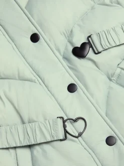 Monsoon Green Belted Puffer Coat