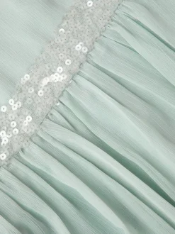 Monsoon Green Idaho Halter Chiffon Prom Dress