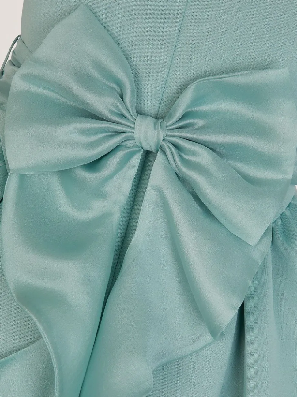 Monsoon Green Polly Cap Sleeve Bow Party Dress