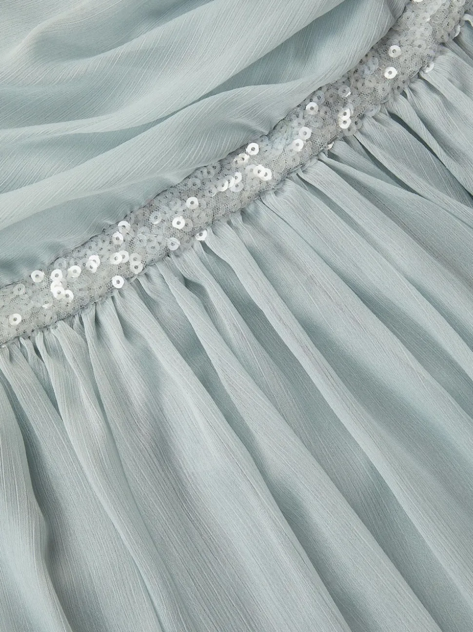 Monsoon Green Sequin One Shoulder Prom Dress