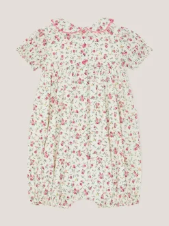 Monsoon Natural Baby Rose Smocked Romper