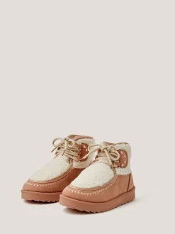 Monsoon Natural Bow Borg Ankle Boots